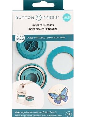 We R Memory Keepers Button Press Large Inserts - Teal